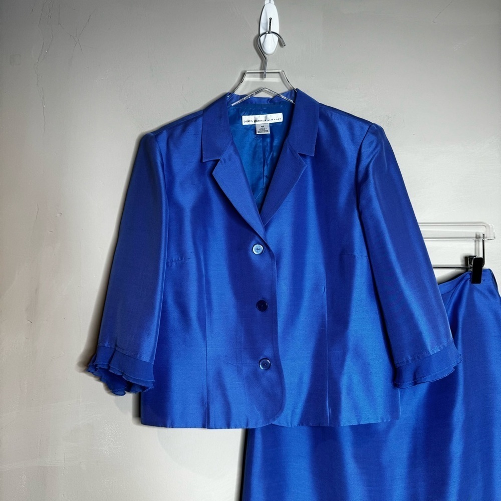 David Warren New York 100% silk suit - Picture 2 of 15